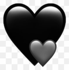 Emoji Iphone Black Gray Aesthetic Goth - Heart