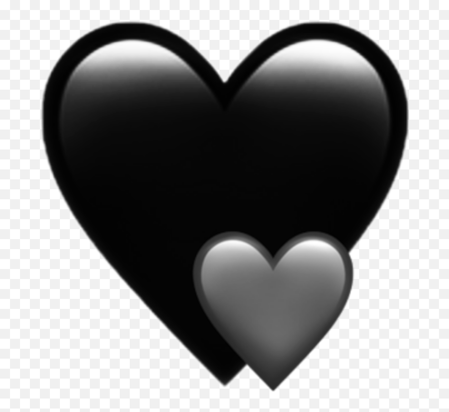 Emoji Iphone Black Gray Aesthetic Goth - Heart,Black Emoji Iphone