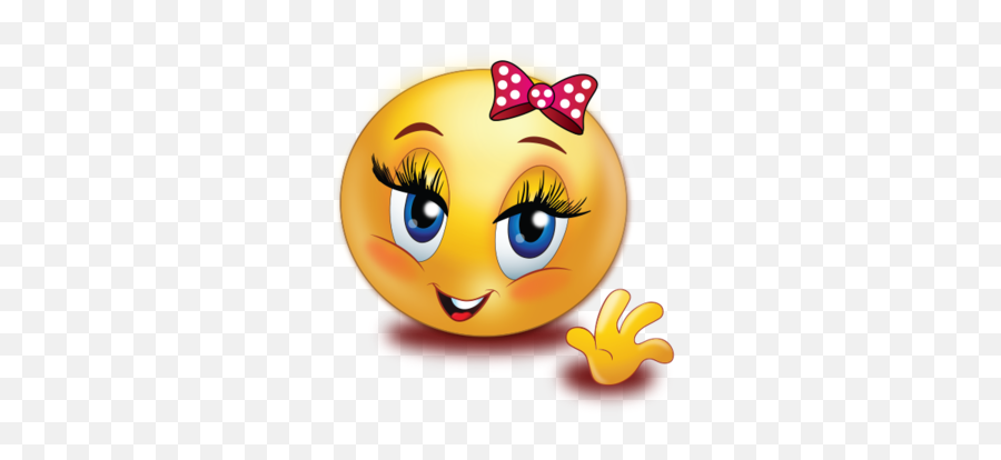 Greet Smile Girl Wave Hand Emoji - Smiley Emoji,Hand Wave Emoji