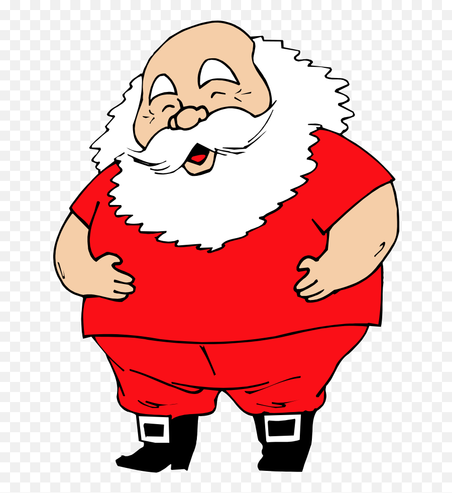 Free Cartoon Pictures Of Santa Claus - Santa Without Hat Clipart Emoji,Santa Claus Emoticons