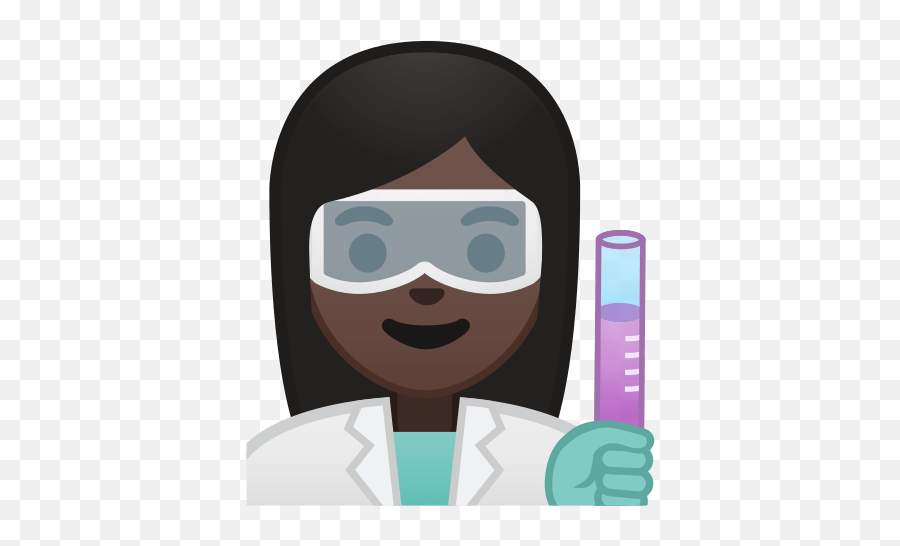 Woman Scientist Emoji With Dark Skin - Science Emoji,Magnify Glass Emoji