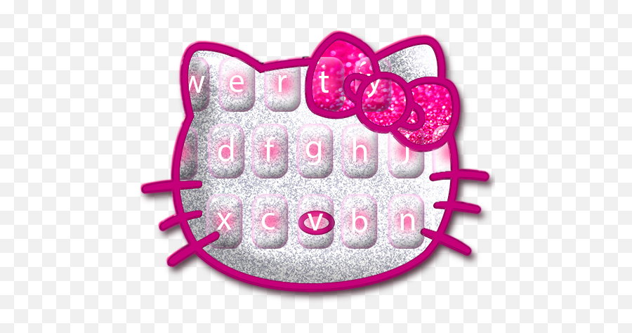 Hot Pink Kittie Hello Keyboard - Hello Kitty Logo Png Emoji,Hello Kitty Emoji For Android