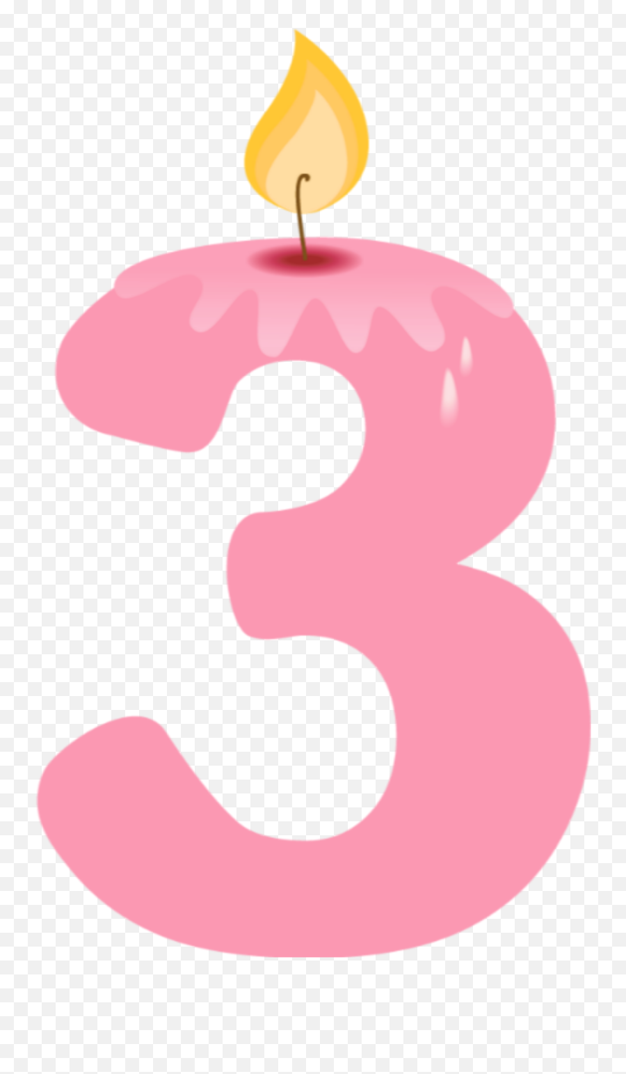 Ftestickers Candle Birthday 3 Pink - Arial Font 3 Emoji,Birthday Candle Emoji