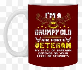 Grumpy Old Us Air Force Veteran Men - Beer Stein Emoji