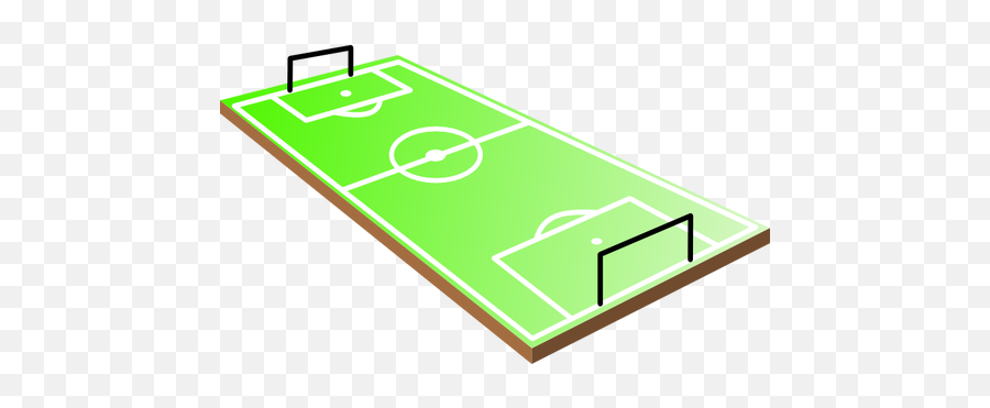 3d Soccer Field Vector Image - Terrain De Foot Emoji,Soccer Goal Emoji