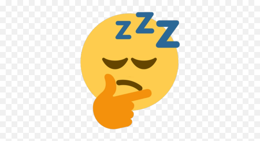 Sleepy Emoji - Emoji Zzz Png,Thinking Emoji Png