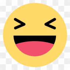 Emoticon Png Transparent - Facebook Haha React Emoji