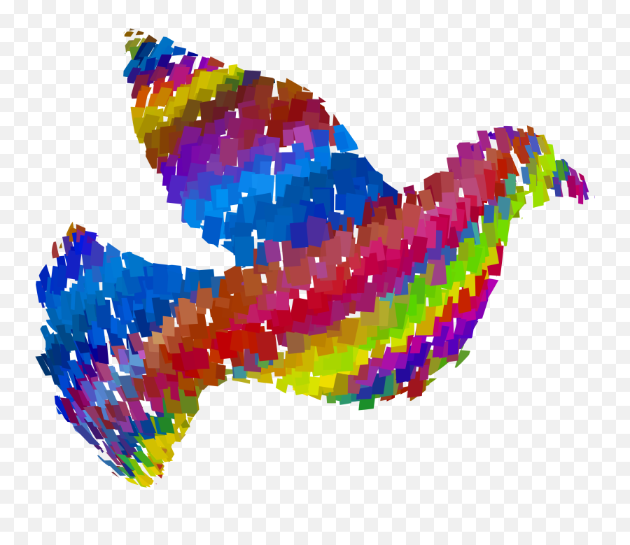 Download Psychedelic Clipart Dove Peace - Peace Dove Colorful Dove Png Emoji,Dove Emoji