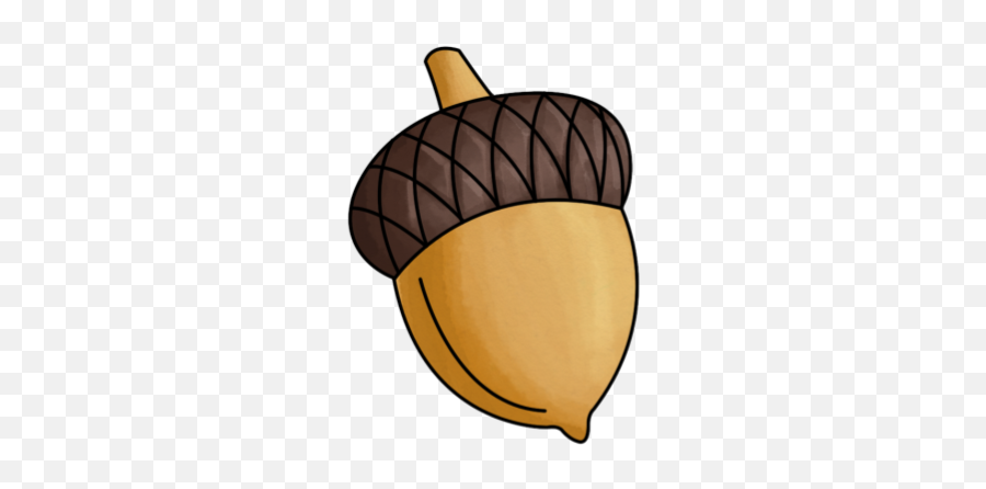 Cartoon Acorn Cartoon Acorn Brown Acorn - Transparent Background Acorn Clipart Emoji,Acorn Emoji