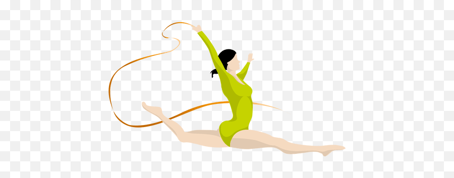 Gymnastics Cartoon Png U0026 Free Gymnastics Cartoonpng - Transparent Background Ribbon Dance Png Emoji,Gymnastics Emoji