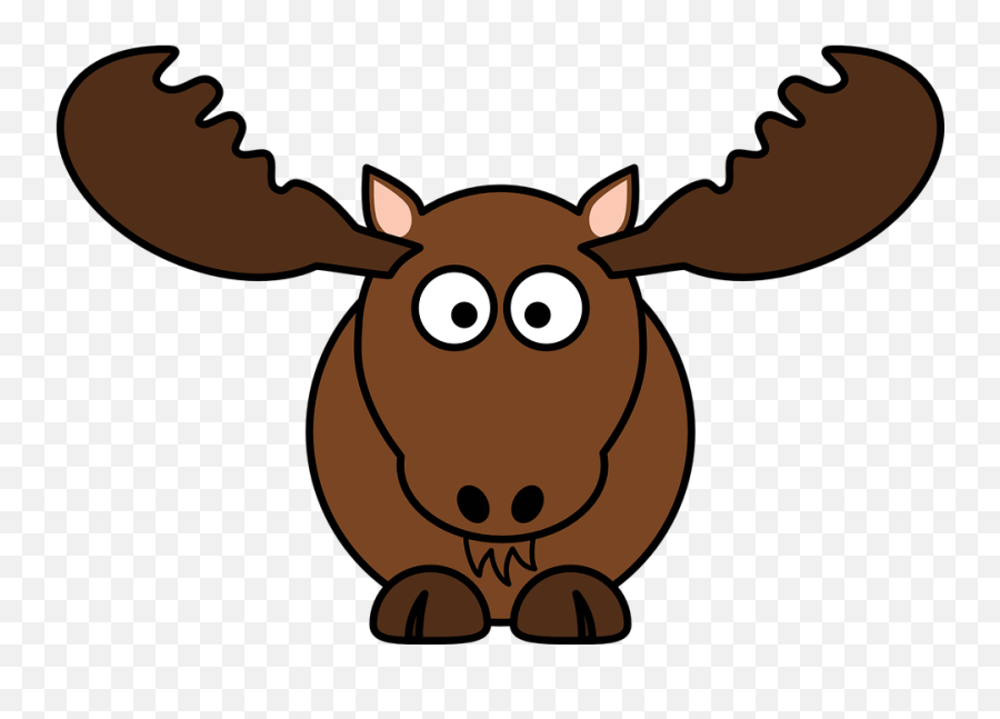 Deer Mammal Moose - Cartoon Moose Emoji,Cut And Paste Emoji