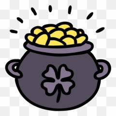 Pot Of Gold Icon - Leprechaun Pot Of Gold Drawing Emoji,Pot Of Gold Emoji