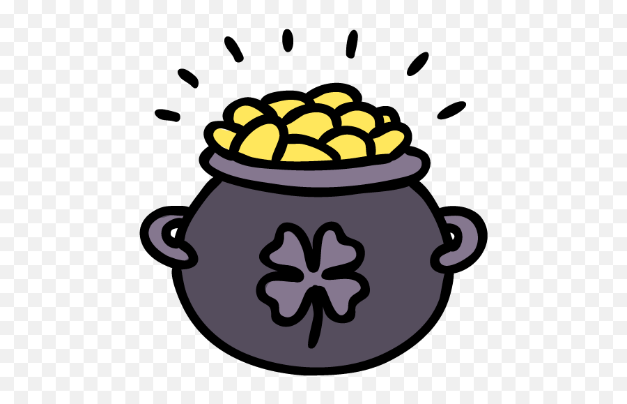 Pot Of Gold Icon - Leprechaun Pot Of Gold Drawing Emoji,Pot Of Gold Emoji