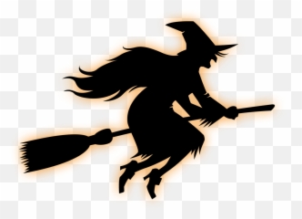 Witchs Broom Witchcraft - On Silhouette Emoji
