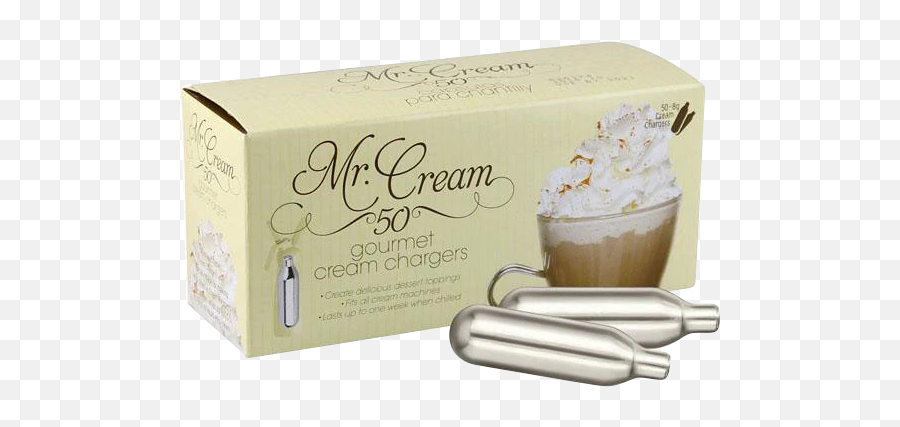 Mr Cream Cream Chargers - 50 Pack Mr Cream Chargers Emoji,Frappe Emoji