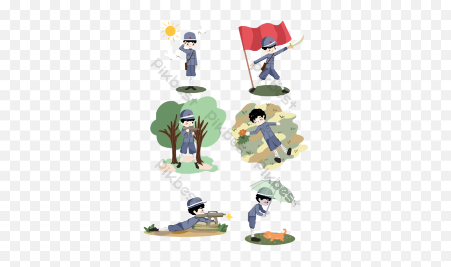 Revolutionary Soldiers Templates - Cartoon Emoji,Army Salute Emoji