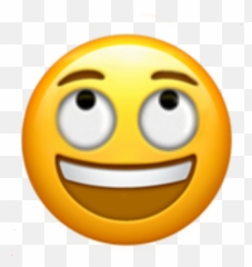 Laugh Eye Roll Sticker - Smiling Emoji With Tiny Eyes