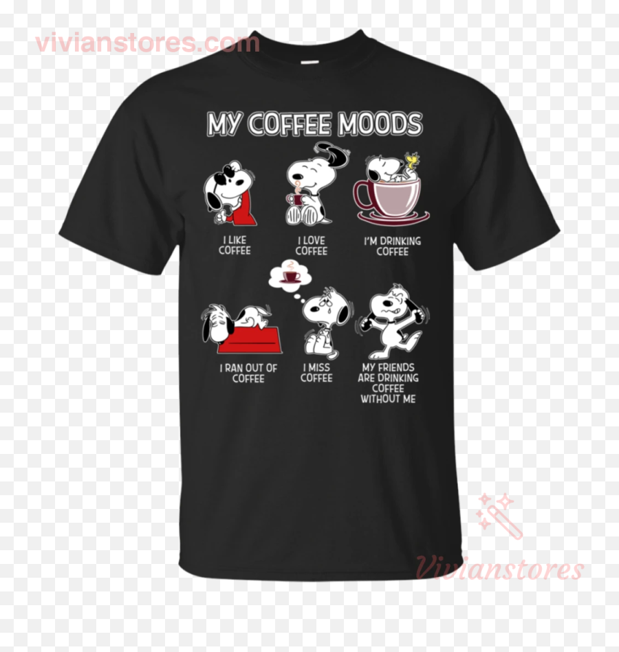 Funny Snoopy Emoji My Coffee Moods Coffee Lover T - Poloche Personalizado Para Cumpleaños,Coffe Emoji