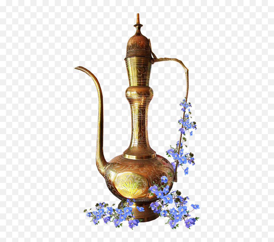 Brass Ornament Flowers Kettle - Brass Kettle Ornament Emoji,Spring Break Emoji