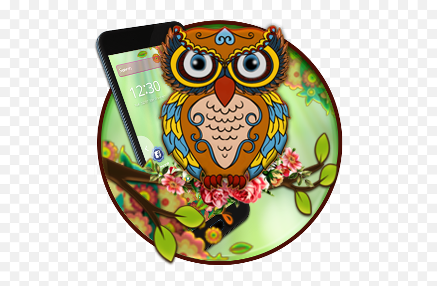 Colorful Cartoon Art Owl 2d - Owl Emoji,Owl Emojis For Android