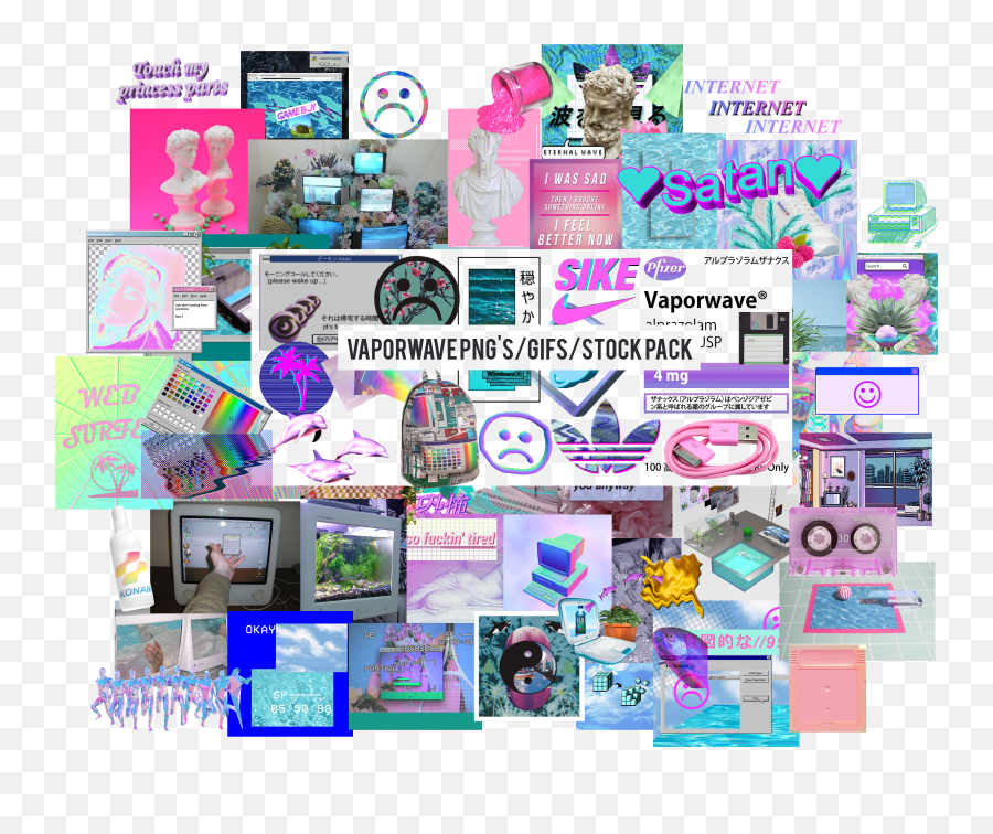 Free Aesthetic Png Packs - Aesthetic Pack Png Emoji,Vaporwave Emoji