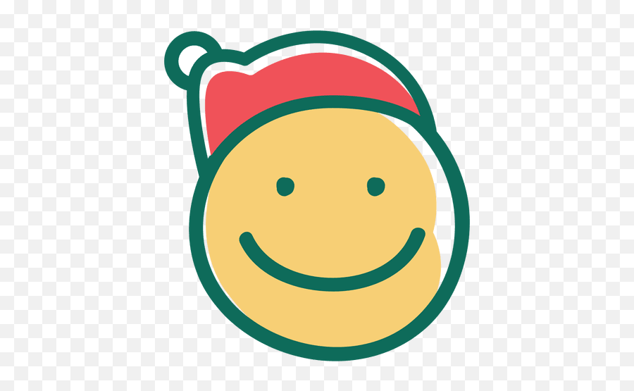 Smile Santa Claus Hat Face Emoticon 17 - Smiley Emoji,Mitten Emoji