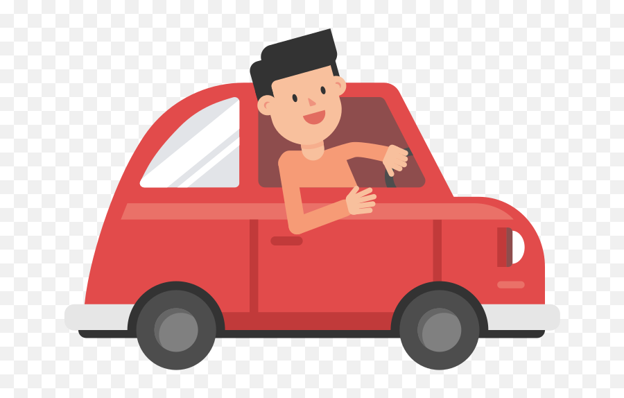 Man Driving Car Cartoon Vector - Animation Car Gif Png Emoji,Car Man Ticket Emoji