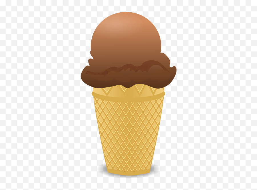 Vector Image Of Chocolate Ice Cream In - Ice Cream Cone Vector Emoji,Ice Cream Emoticon