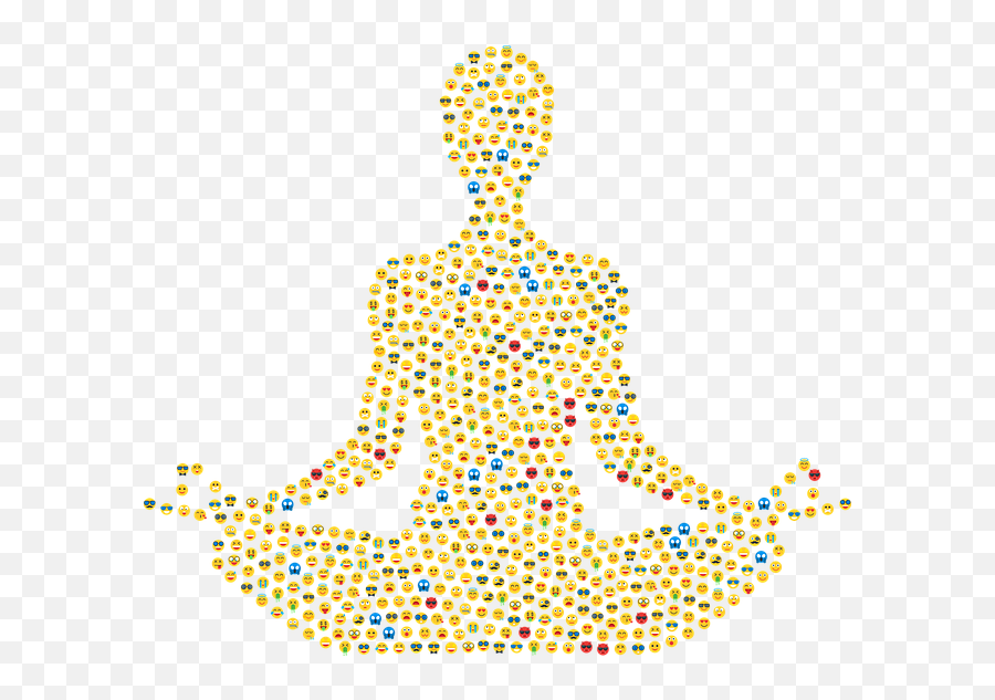 Yoga Emoji Smileys - Halftone,Buddha Emoji
