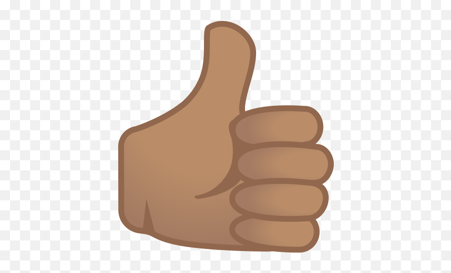 Thumbs Up Emoji With Medium Skin Tone Meaning And Pictures - Emoji Thumbs Up Icon,Black Thumbs Up Emoji