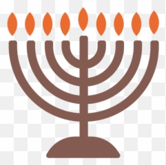 Menorah Emoji - Transparent Background Menorah Clipart,Hanukkah Emoji