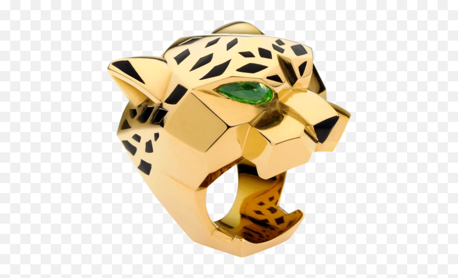 Jay - Cartier Gold Panther Ring Emoji,Square Diamond Ring Emoji