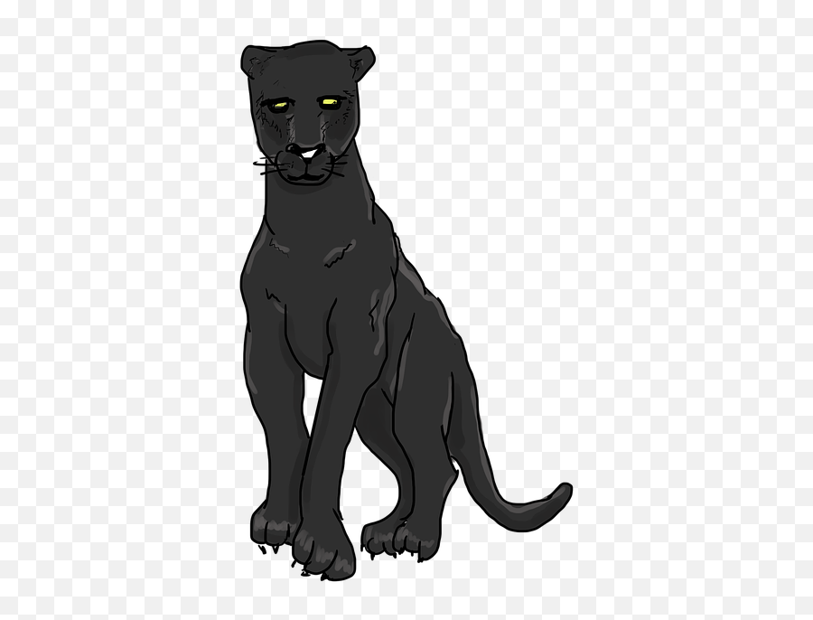 Black Panther Wild Cat - Pantera Negra Animal Dibujo Emoji,Black Panther Emoji