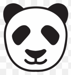 Panda Face Emoji For Facebook Email Sms - Panda Face Line Art,Panda Emoji