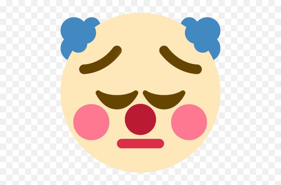 Lalostie - Pensive Clown Emoji,Blurry Eyes Emoji
