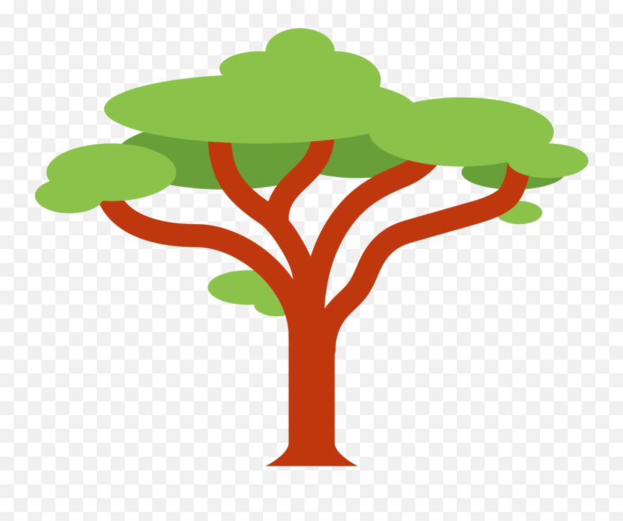 Free Cartoon Tree Icon Vector - Acacia Icon Clipart Full Cartoon Tree Vector Png Emoji,Bullhorn Emoji