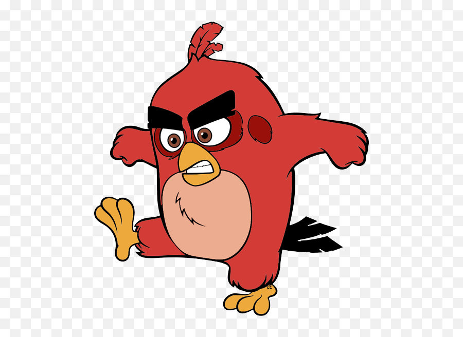 Clipart Of Angry Birds - Red Angry Bird Cartoon Emoji,Angry Birds Emojis