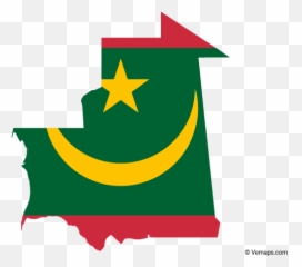 Flag Map Of Mauritania - Vector Emoji