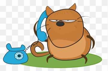 Cat Angry Telephone Talk Answer - To Animals Cartoon Emoji