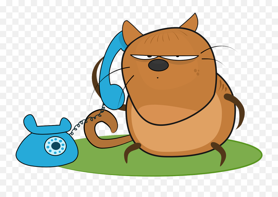 Cat Angry Telephone Talk Answer - Talk To Animals Cartoon Emoji,Cat Emoji
