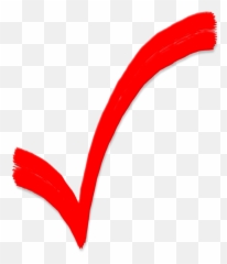Red Check Mark Transparent Background - Vector Emoji