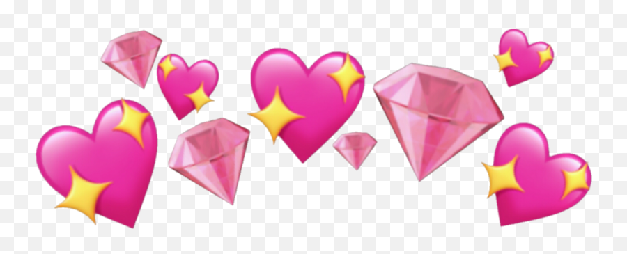 Diamante Diamond Heart Corazón Sticker By - Heart Crown Png Blue Emoji,Pink Diamond Emoji