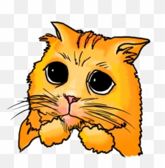 Free Sad Meme Transparent Download - Cat Cartoon Face Emoji