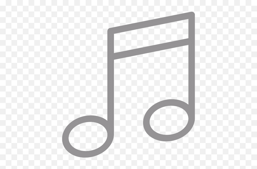 Gray Music Note 2 Icon - Music Icon Gif Png Emoji,Music Notes Emoticon