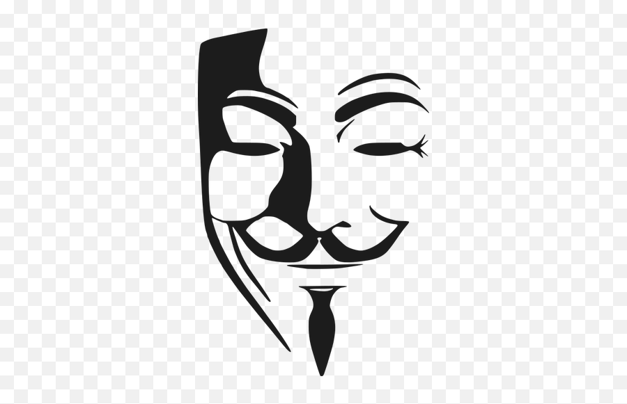 Anonymous Mask - V For Vendetta Stencil Emoji,Hockey Mask Emoji