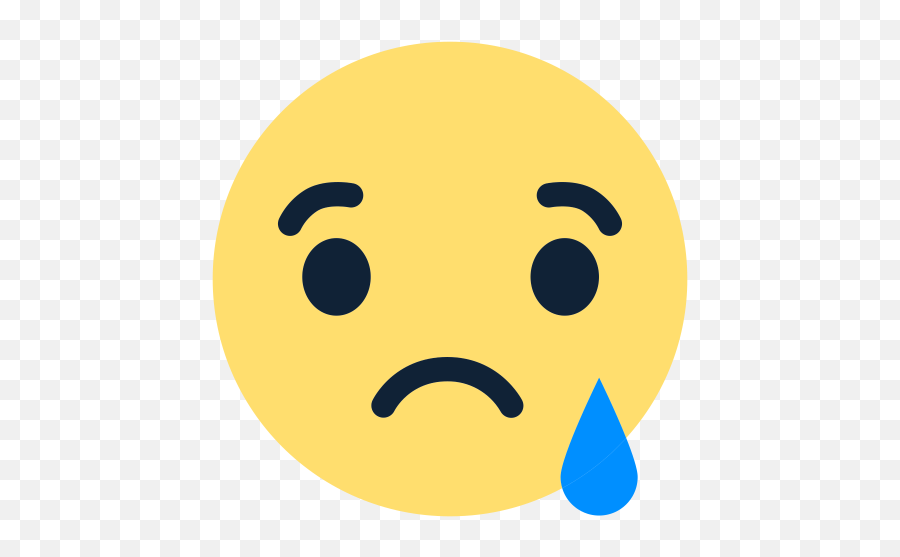Sad Emoji Icon Of Flat Style - Icon Reaction Facebook Png,Sad Emoji
