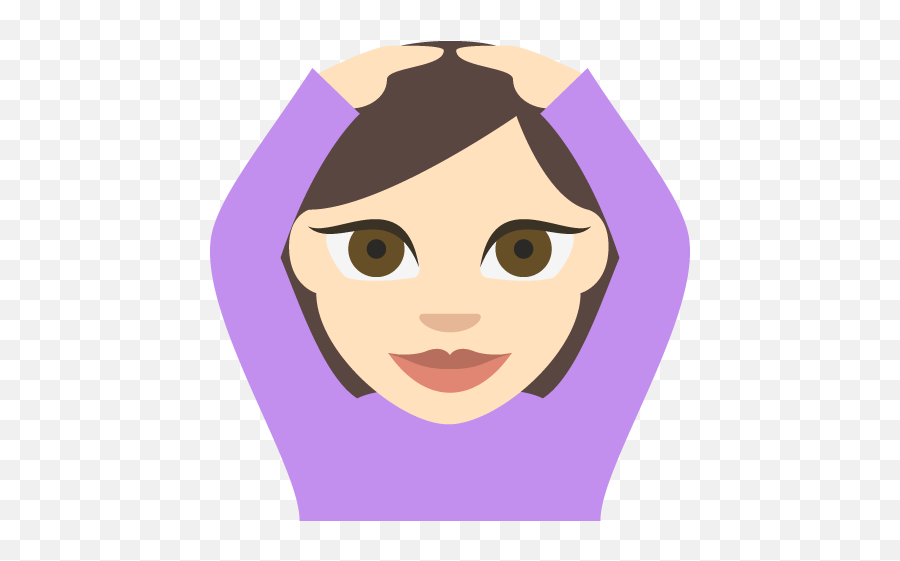 Face With Ok Gesture Light Skin Tone Emoji Emoticon Vector - Portable Network Graphics,Ok Emoji