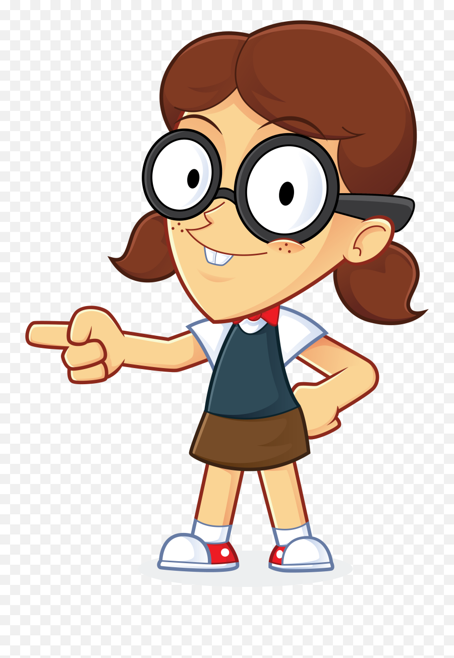 Image For Free Girl Geek Pointing People High Resolution - Nerd Clip Art Emoji,Thinking Noose Emoji