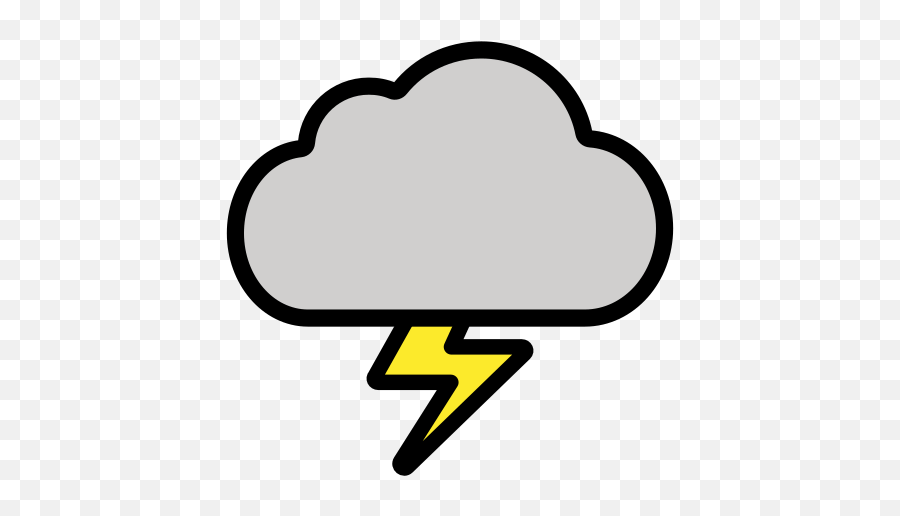 Cloud With Lightning - Scalable Vector Graphics Emoji,Lightning Emoji