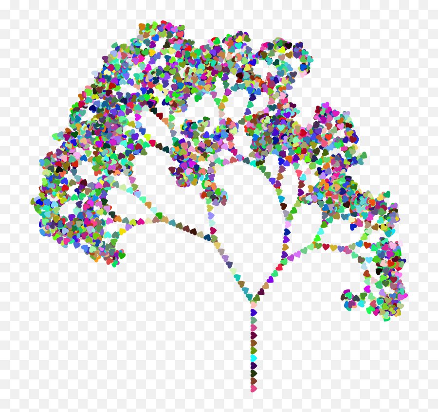 Download Free Png Hearts Tree - Dlpngcom Illustration Emoji,Rainbow Heart Emoji